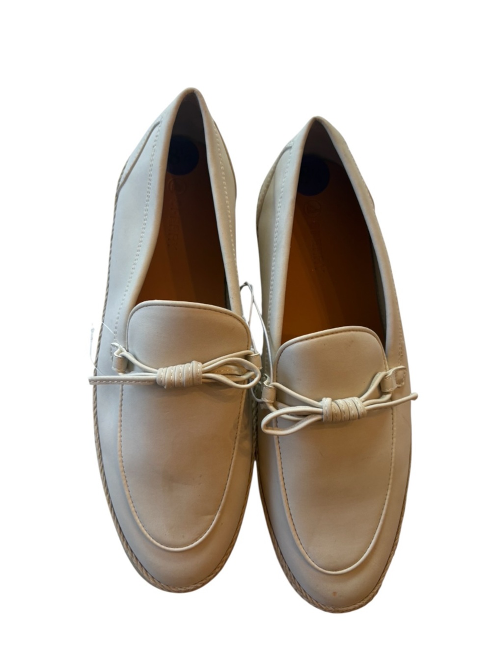 Sperry Women's Cream Knot-Tie Leather Loafers